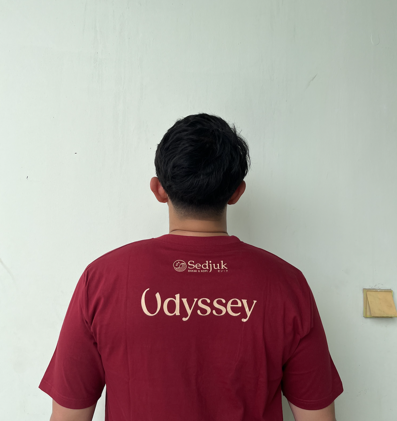 Baju Polos Combed 24s dari belakang untuk Sedjuk